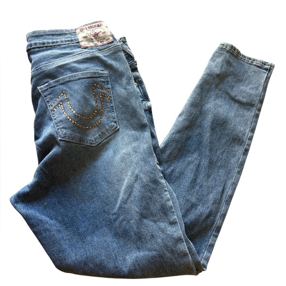True Religion Denim - True Religion Blue Jeans with Tan Details